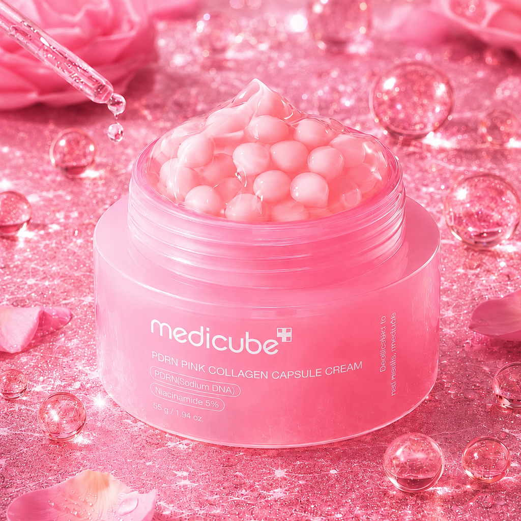 Medicube PDRN Pink Collagen Capsule Cream 55g – Crema Reafirmante con ADN de Salmón