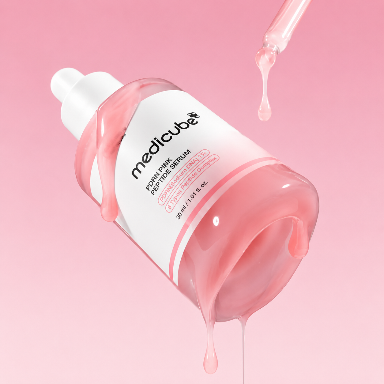 Medicube PDRN Pink Peptide Serum 30ml – Sérum Reafirmante con ADN de Salmón y Péptidos