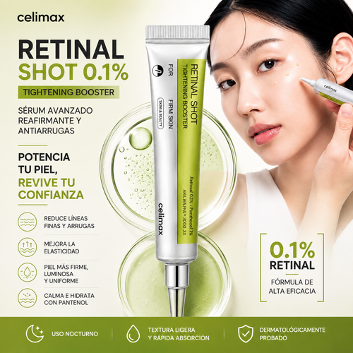 Celimax Retinal Shot 0.1% – Sérum Reafirmante Antiarrugas Premium 15ml