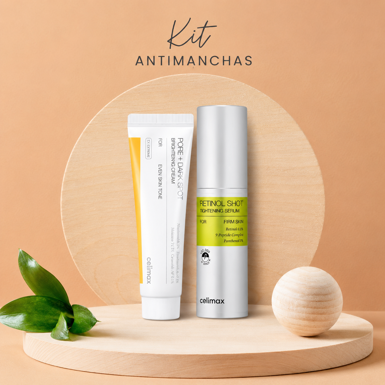Kit Antimanchas MiKlōw – Retinol + Crema Despigmentante para una Piel Más Uniforme y Luminosa