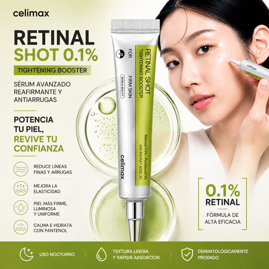 Celimax Retinal Shot 0.1% – Sérum Reafirmante Antiarrugas Premium 15ml