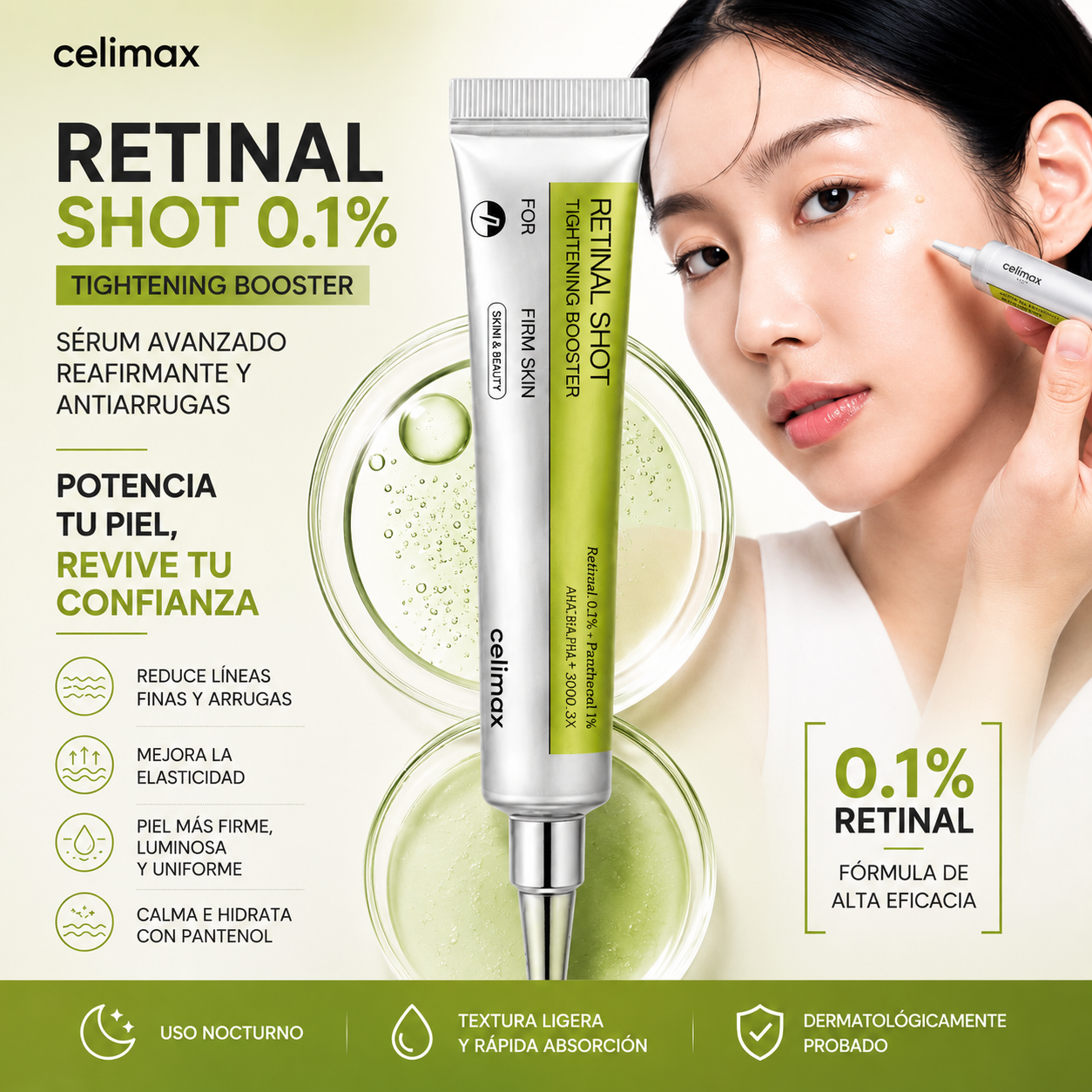 Celimax Retinal Shot 0.1% – Sérum Reafirmante Antiarrugas Premium 15ml